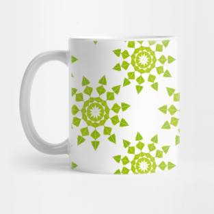 Green Floral Pattern Mug